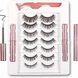 LOVELASH 7 Pairs Magnetic False Eyelash with 2 Waterproof Magnetic Eyeliner Kit, India's First 8D Faux Mink Eye lashes, Natural & Long Lasting Reusable Lashes, Free Applicator, No Glue needed. Black-image-49