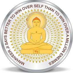 Precious Moments BIS Hallmarked Silver Coin Mahaveer Jain Colorful Design 20 gm 999 Pure-image-30
