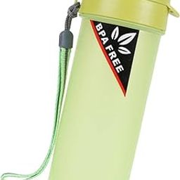 CosmoMart® Sports Water Bottle Drink Bottle with Handle Strap Carrier Hiking Green-image-77