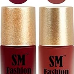 SM FASHION Nail Polishes, Ruby Pink -Brown Velvet Matte Nail Paint Combo Set of 2 Pcs 7ml each-picture-18