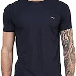 Men Instadry Dryfit Round Neck Sports Tshirt for Badminton, Running Activity, Casual Plain Tshirt for Men's, Regular Fit Gym Wear Tees, Half Sleeve Tshirt for Men for Exercise-image-98