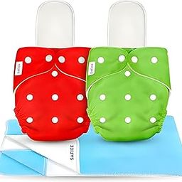 SAFJEE Baby Cloth Diapers 0 To 3 Years | Side Leakage Proof Washable Reusable Diaper For New Born Baby|Freesize, Reduces Rash,|Stay Dry & Lasts up to 3Hrs| (2 DIAPERS+ 2 INSERT PADS)-picture-13
