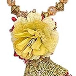 RangaRang Creations Lumba Rakhi for Bhabhi – Floral Pearl Beads Rakhi with Latkan –Raksha Bandhan Gift for Sister-in-Law.-image-33