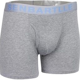 Mens Cotton Boxer Briefs Middle Rise Trunks Underwear Shorts Deep Gray XL | Clothing Shoes & Accessories | Mens Clothing | Underwear | 1 Piece Mens Boxer Briefs-image-2
