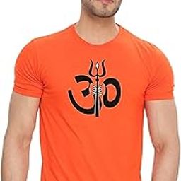 BZ-GIFZY Printed Men Round Neck Orange T-Shirt () GF-695_om_OR_S-11