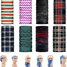 Unisex Bandana Multipurpose Freesize Lycra Headwrap Riding Hair Band Motorcycle Face Mask Pack of 8 (Random Colour & Design)-10