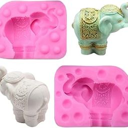 3D Elephant Silicone Mold, Elephant Fondant Mold 3D Elephant Modeling Mold for Chocolate, Candy, Jello, Candle, Soap (Pink)-picture-20