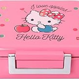 JAYPEE Missteel Hello Kitty Lunch Box Plastic with Inner Stainless Steel Lunch Box for Kids School Girls, Picnic Airtight Leak- Proof Tiffin Box 650 ml,Pink-image-2