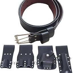 ATORSE Heavy Duty Garden Tool Belt 4 Pockets PU Woodworking Portable Organizer-image-23