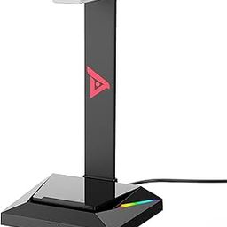 UniMarket® TAIDU WE-100 RGB Gaming Headset Stand with USB/Type-C Charger Ports Gaming Headset Holder Hanger with Stable Base for All Over-Ear Headphones'$-image-48