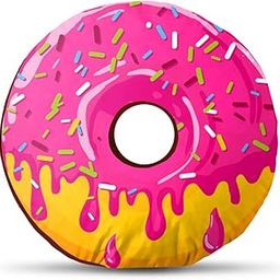 DREAMVIO Velvet Donut/Doughnut Plush Cushion/Pillow for Kids - 14X14 Inch, Design21 (Multicolor)-image-24