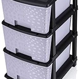 Vallaree Multipurpose Drawer Plastic Modular Chest Of Drawers Storage Organizer (Stone-Grey) (3 Layer)-image-47
