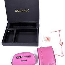 Genuine Leather Wallet & Key Pouch with Rakhi & Roli Chawal Rakhi Gift Combo for Sister-image-16