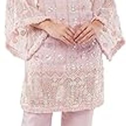 Pastel Co-ord Set with Embroidery & Flared Sleeve for Women | Set for Women | Soft & Comfortable Fabric - Kurti, Pant,-image-68