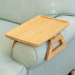 Shamrock Home Clip On Tray Table, Rectangle Sofa Table for Wide Couches, Portable TV Table, Side Table for Small Spaces, Stable Arm Tray Table-picture-27