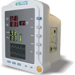 S. Cure TTP 201 Table Top Pulse Oxymeter, with SpO2, Waveforms, Bar Graph, Trend Graph-12