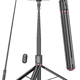 HOLD UP 68" Auto-Open Phone Tripod Stand with Magnetic Remote, All-in-1 Extendable Selfie Stick Travel Tripods for Cell Phone 360° Rotate Stable iPhone Selfie Stick for Video Recording-picture-19