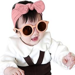 SYGA Baby Bow Jacquard Stretchable Headband With Uv Protection Round Sunglasses Stylish Combo For Toddlers And Kids (Pink, Pink Frame, Free Size)-image-71