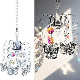 LICHTS Crystals Ball Prisms Suncatcher Hanging Ornament Rainbow Maker for Garden Butterfly-image-65