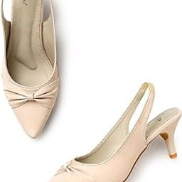 Women Slip on Embellished Pointed Toe Kitten Heel Pumps for Party & Formal Wear-30