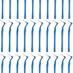 30PCS Interdental Brush, Interdental Brush, 30-Pack Blue Dental Brushes for Teeth Cleaning, Precision Set for Travel & Home Use, Angled Design for Tight Spaces Between Teeth-15