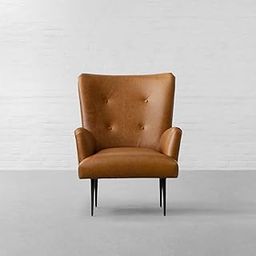 Sky Rise Decor Modern Style Tufted Armchair Accent Chair Single Sofa for Living Room and Bedroom,Office & Hotels (TAN Tufted LAETHER)-image-42