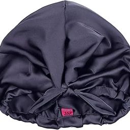 MANETAIN Satin Hair Knotty Cap for Curly Hair, Knotty Cap for Hairs, Hair Cap Premium Silky Satin Cap, Free Size Regular with Tying option- Blue-image-16