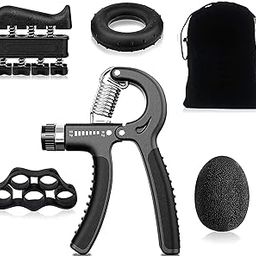 ORBITORA Hand Grip Strengthener Forearm Trainer Kit 5 Pack Hand Grip strengthener Grip Ring Ball for Men Women Finger Exercise Power Hand Grippers-picture-25
