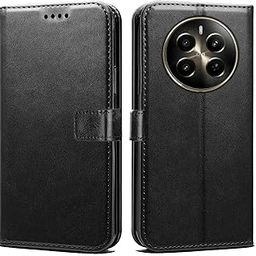 Oncraves Flip Case for Realme 12 Pro 5G | Card Slots, Magnetic Closure, Black-image-75