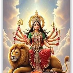 Maa Durga ji Religious Poster for Home Decor | HD Poster for Room, Living Room, Bedroom, Mandir Room Walls Poster 300 GSM Photographic Paper (12 inches X 18 inches, Rolled in Safety tube)-image-71