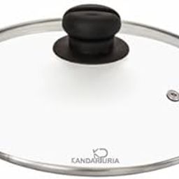 Kandaruria Glass Lid, Toughened Glass with Steam Vent, Stainless Steel Rim, Compatible fit with Kadai, Biryani Pot, Fry Pan, all G Type cookware (16cm)-image-86