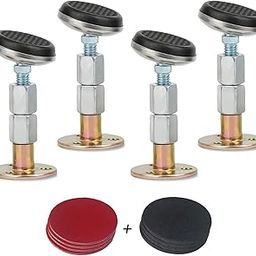 Wailicop Bed Frame Anti-Shake Tool 4 Pcs Bedside Headboard Stoppers Adjustable Threaded Fixer 360°Rotatable for Home Bed Furniture Cabinets Wall Support (L About(65-92Mm))-picture-22