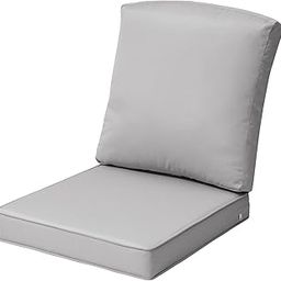 PATIOHIT Outdoor Chair Cushions Water-Repellent Patio Furniture Cushions 2-Year Fade Resistant Deep Seat Cushions, Replacement Cushions for Outdoor Furniture (22 x 22 Inch, Light Grey)-image-71