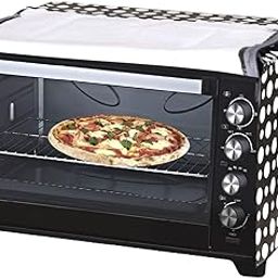 Kuber Industries PVC Dot Printed Microwave Oven Cover, Dustproof Machine Protector Cover,20 LTR. (Black)-HS43KUBMART26072, Standard-picture-13