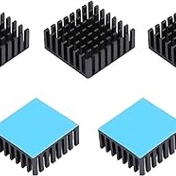 CentIoT - 25X25X10MM Aluminium Heatsink - Slotted Fins Anodised Black with 3M Tape-27
