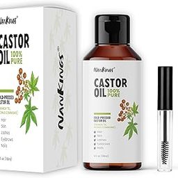Nankings® Cold Pressed Castor Oil 118ml -100% Pure and Natural for Hair | Skin Care | Nails, Eyebrows and Eyelash Care | Mascara Tube-image-79