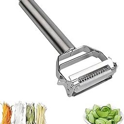 2-in-1 Stainless Steel Vegetable & Fruit Peeler – Julienne & Serrated Blades – Double-Edged Swivel Design for Bidirectional Peeling – Ergonomic Handle – Dishwasher Safe-29