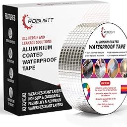 Robustt Waterproof Aluminium Foil Rubber Tape (Pack of 1) 5cm x 5mts Strong Adhesive Aluminium Foil Tape for all Repair and Leakage Solutions, grey-picture-15