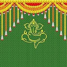 S2S Yellow Ganesh Backdrop Cloth for Pooja Decoration Traditional, Background Decoration Cloth for Pooja Background,Curtain Cloth for Festival Fabric (Size-5x8 Feet)-10