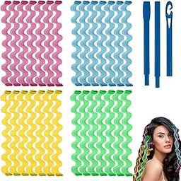 WHISKET Hair Curlers Spiral Curls No Heat Wave Hair Curlers Styling Kit Styling Hooks for Most Kinds of Hairstyles 28 cm (7, Hair Waving)-image-48