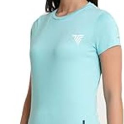 Women Regular Fit Quick-Dry Gym & Casual Wear Solid Round Neck T-Shirt Pack of 1 Mint M-image-79