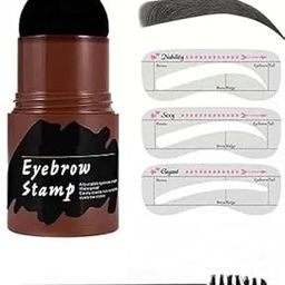 EYEBROW STAMP Long Lasting Waterproof Eyebrow Stamp Stencil Kit | Eyebrow Powder Stick Hairline Filler Forehead Shadow Sweatproof Eyebrow Powder (Brown)-image-77