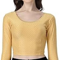 Women's Dobby 21 Velvet Blouse – Dobby Pattern Readymade Blouse with Full Sleeves-image-94