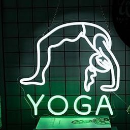 SG PRINT Yoga Neon Sign, Neon Light Sign for Wall Decor, Girl Exercise Led Neon Light Sign for Yoga Room, Office, Gym, Bedroom, Shop, Party, Studio-image-65