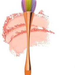 Gleva Powder and Blusher Buff Makeup Brush, Perfect for Loose and Pressed Powders, Blush, Bronzer and Contour (Rose Gold Colored Hair)-image-35