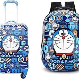 Girl's Dora Print 20 inches and 13 inches Dora Shell Bag/Travel Suitcase for Kids; Trolley Bag(No-518)-(20+13)-picture-11