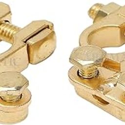 CAROMATIC® Car Battery Terminal Clamp Brass Compatible with Petrol and Deisel Cars (Large Batteries Size)-10
