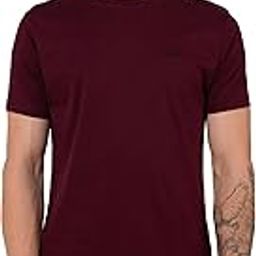 Luxury Men's Mercerised Cotton Interlock Wine R Neck Tshirt-image-13