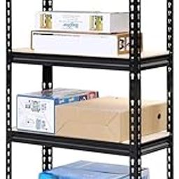 STAR WORK - Heavy Duty Grey Storage Shelves Garage Shop Warehouse Racking Shelving (5 SECTION) Height 6' ft. | Length 3' ft. | Dimension 1' ft-7