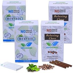 Herbal Cigarettes For Smoking 100% Tobacco Free and Nicotine Free Mint, Clove Flavoured King Size Herbal Smoke Sticks(Pack of 40) | Tobacco/Cigarette Alternatives - Quit Smoking Products-image-92